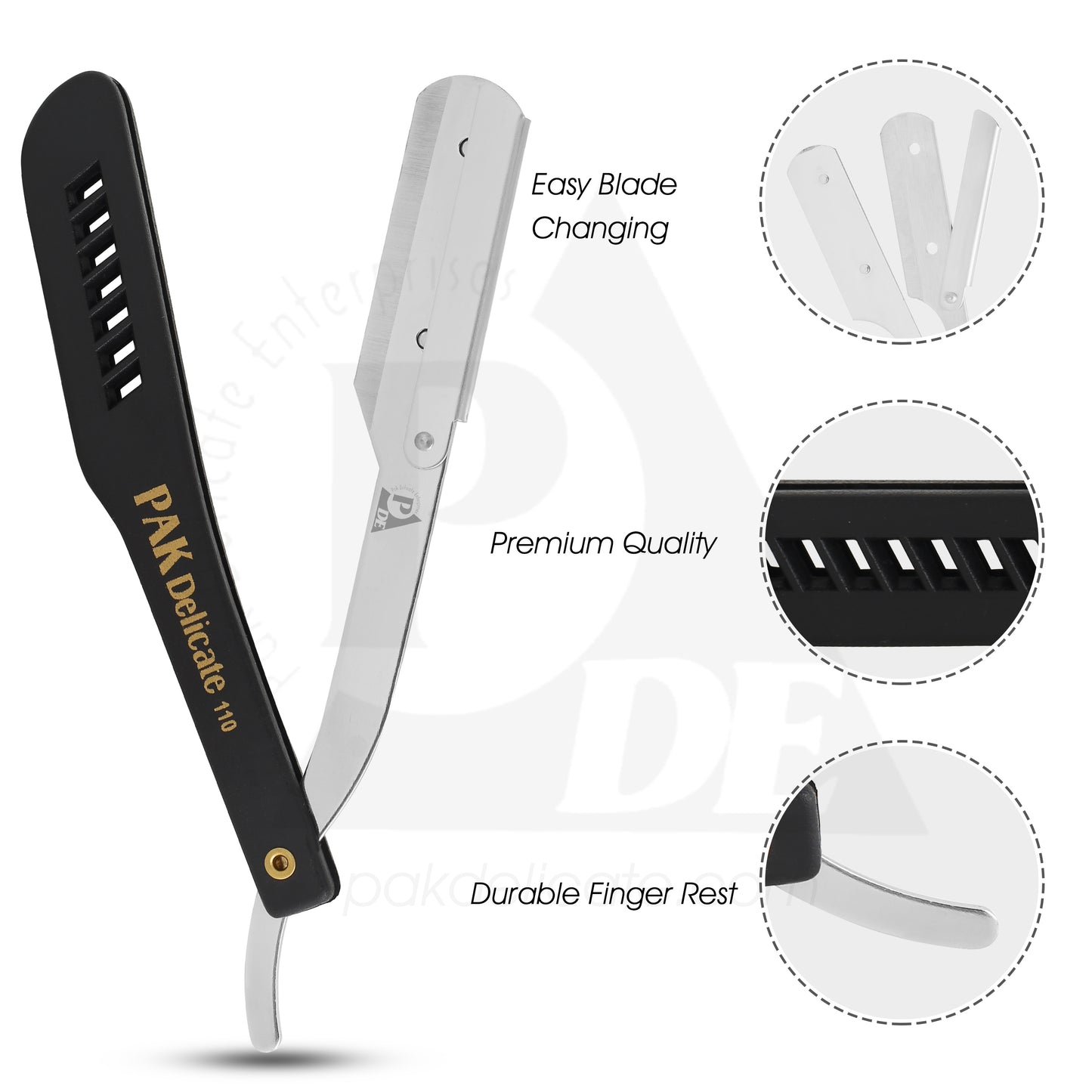 110 Stainless Steel Professional Barber Straight Edge Razor