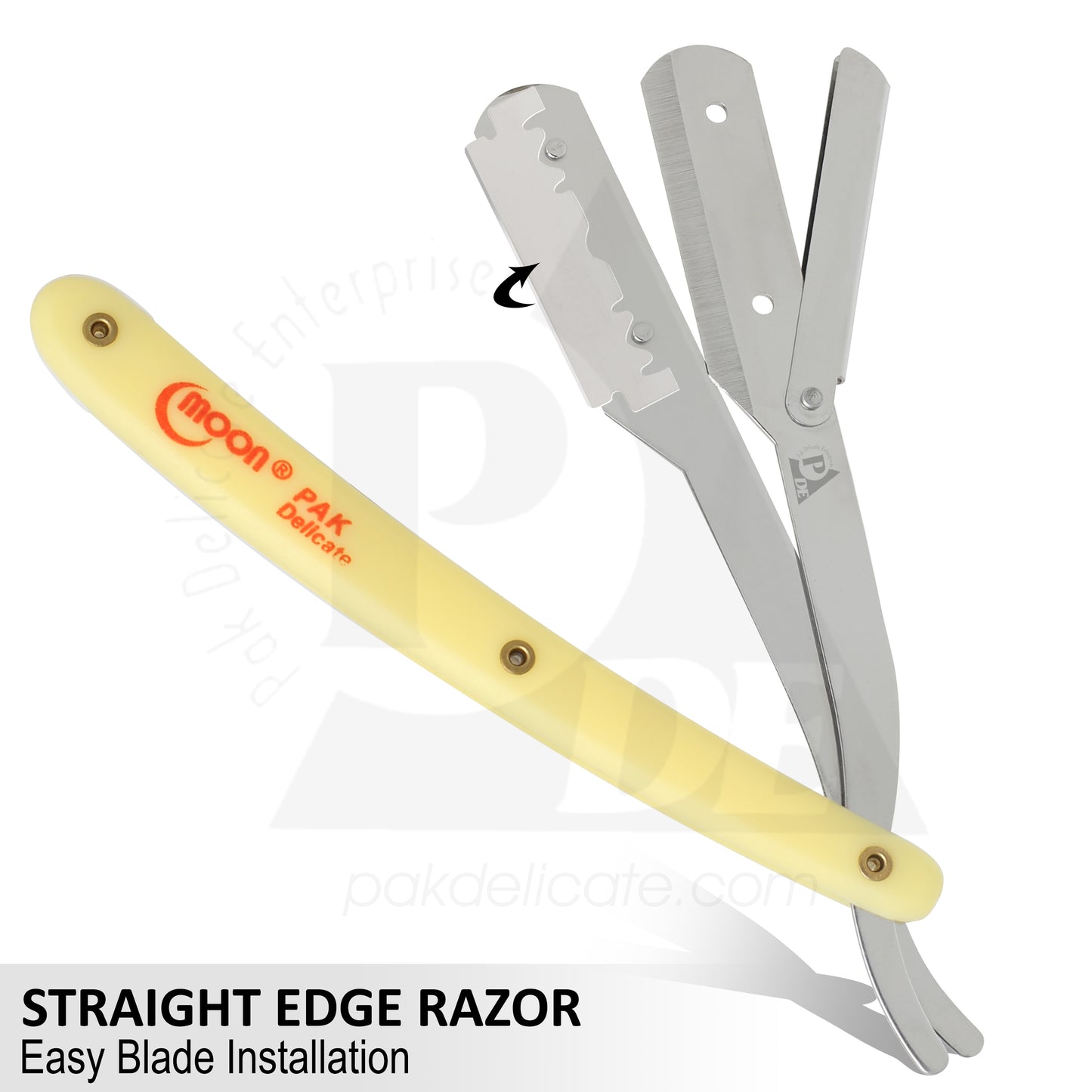 Moon Stainless Steel Professional Barber Straight Edge Razor