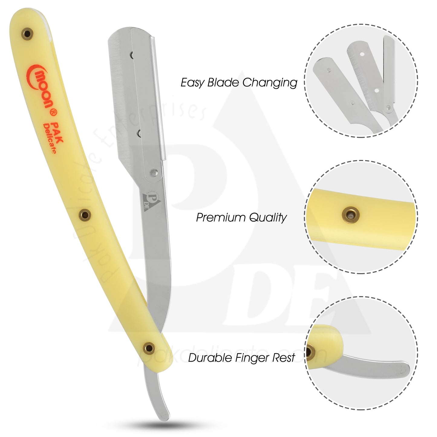 Moon Stainless Steel Professional Barber Straight Edge Razor