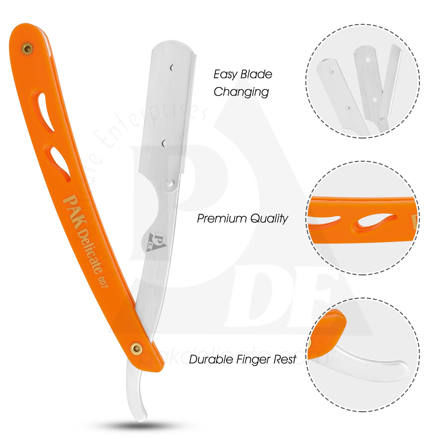 007 Stainless Steel Professional Barber Straight Edge Razor