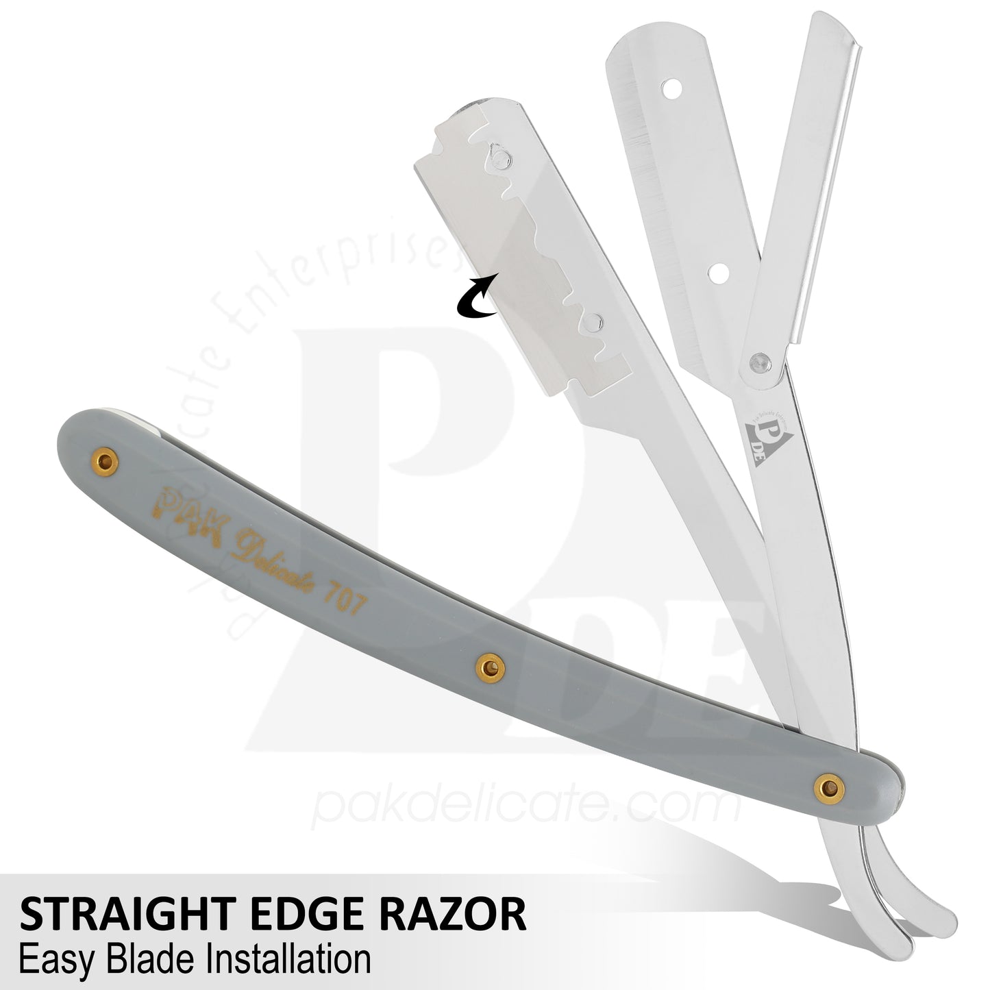 707 Stainless Steel Professional Barber Straight Edge Razor