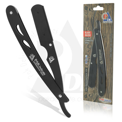 Full Black Stainless Steel Professional Barber Straight Edge Razor