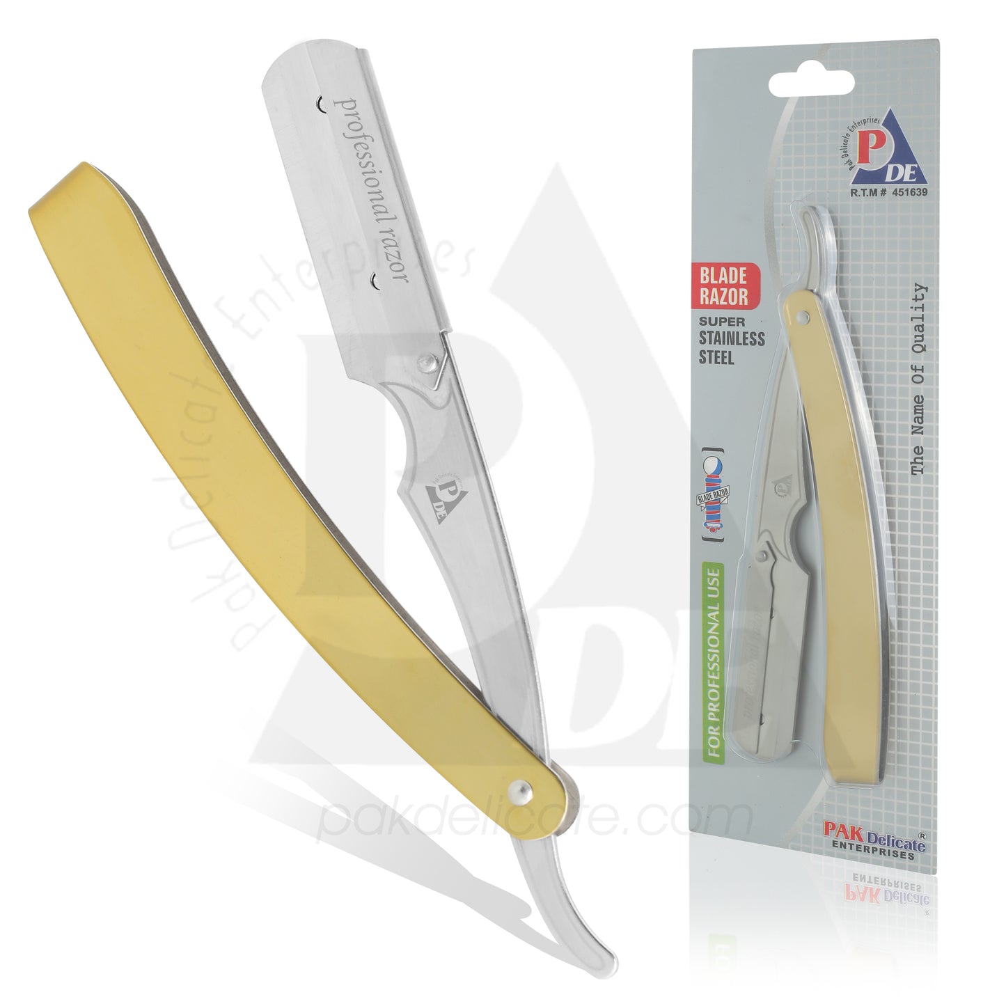 Golden Handle Straight Edge Razor