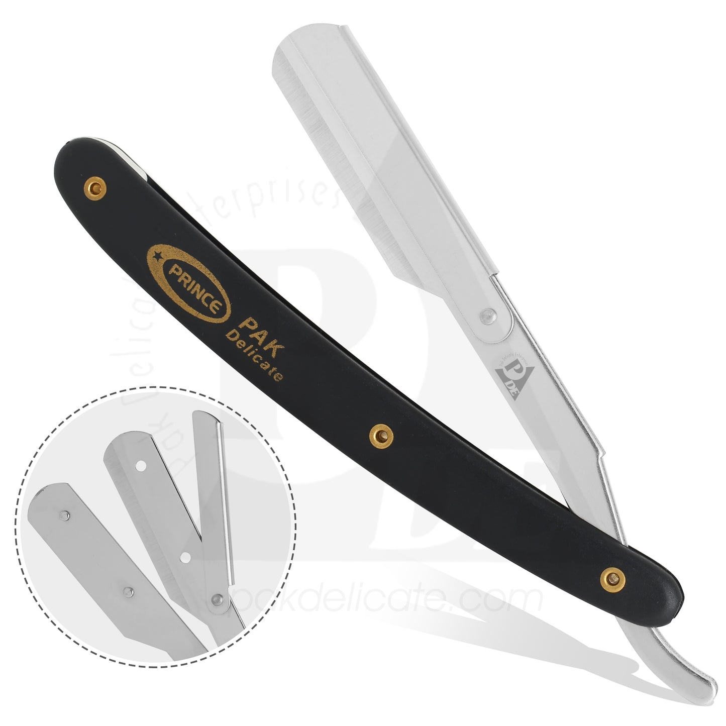 Prince Stainless Steel Professional Barber Straight Edge Razor