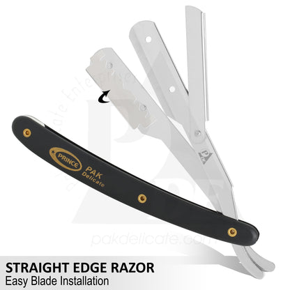 Prince Stainless Steel Professional Barber Straight Edge Razor