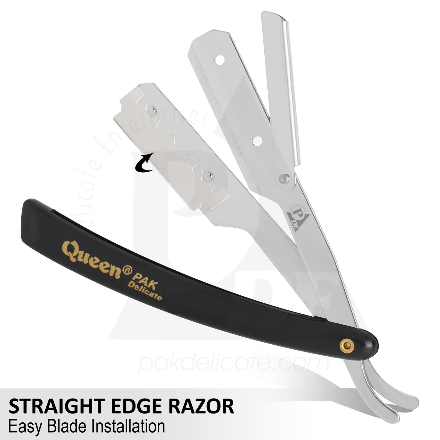 Queen Stainless Steel Professional Barber Straight Edge Razor