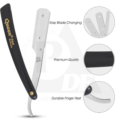 Queen Stainless Steel Professional Barber Straight Edge Razor